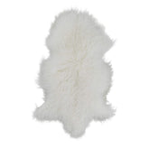 Hectarul - Blana naturala de oaie tibetana XL (90-110 cm), culoare alba
