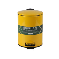 Cos de gunoi galben din metal, 3 litri, Masala Urban Living