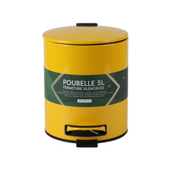 Cos de gunoi galben din metal, 5 litri, Masala Urban Living