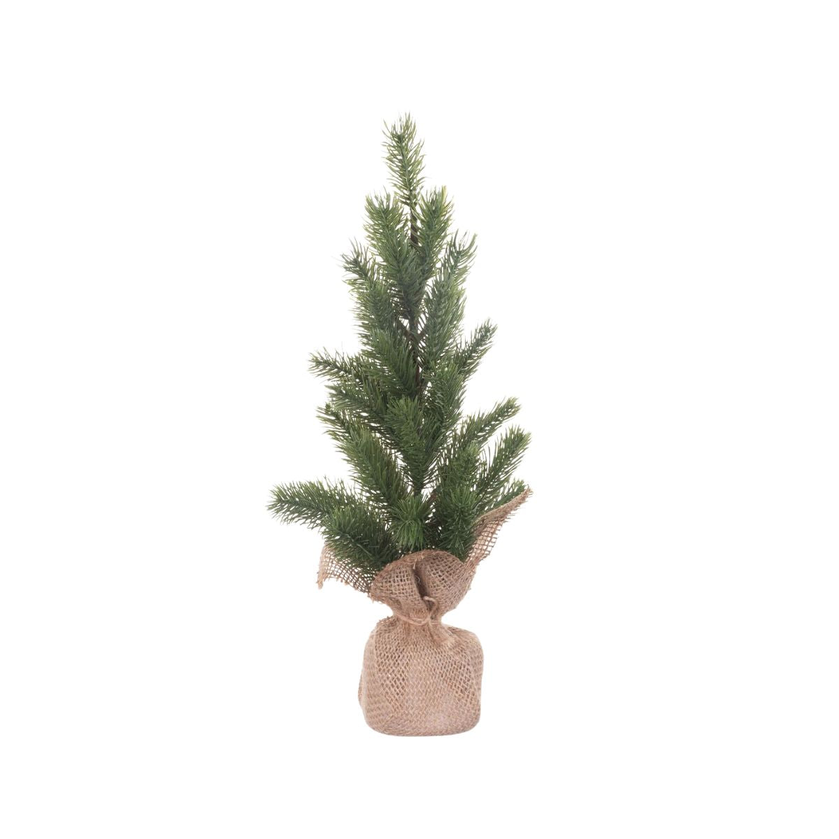 Bradut artificial compact 40 cm cu aspect natural, verde, suport din iuta inclus - MagicHome, 1, hectarul.ro