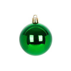 Set 9 globuri de Craciun Ø6 cm rosu-verde-alb cu detalii contrast, plastic - MagicHome