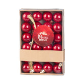 Hectarul - MagicHome Globuri de Craciun, set, 24 buc, 3 cm, rosu