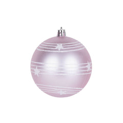 Set 6 globuri de Craciun Ø8 cm roz si verde pastel, plastic - MagicHome