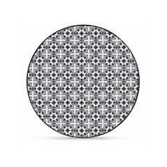 Set pentru cina, alb/negru, din portelan, pentru 6 persoane, Rania Heinner