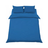 Hectarul - Lenjerie de pat din bumbac, pentru 2 persoane, 3 piese, albastru