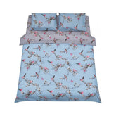 Hectarul - Lenjerie de pat din microfibra, pentru 2 persoane, 3 piese, albastru, King Size Mix assorted