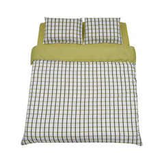 Lenjerie de pat din microfibra, pentru 2 persoane, 3 piese, albastru, King Size Mix assorted