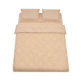 Hectarul - Lenjerie de pat din microfibra cu broderie, pentru 2 persoane, 4 piese, crem Tuffata