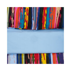 Lenjerie de pat din bumbac, pentru 2 persoane, 4 piese, multicolor King Size AXL