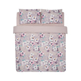 Hectarul - Lenjerie de pat din bumbac, pentru 2 persoane, 4 piese, roz King Size LEA