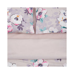 Lenjerie de pat din bumbac, pentru 2 persoane, 4 piese, roz King Size LEA