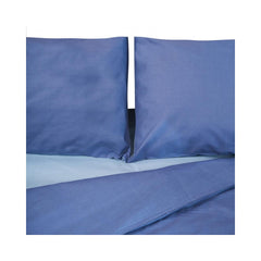 Lenjerie de pat din bumbac, pentru 2 persoane, 4 piese, albastru King Size IAN