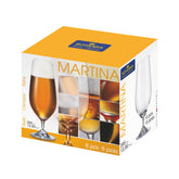 Hectarul - Set 6 pahare de bere din cristal de Bohemia „Martina” - 395 ml