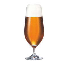 Set 6 pahare de bere din cristal de Bohemia „Martina” - 395 ml