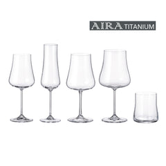 Set de 6 pahare pentru vin rosu, din cristal de Bohemia, 680 ml, Aira Red Wine