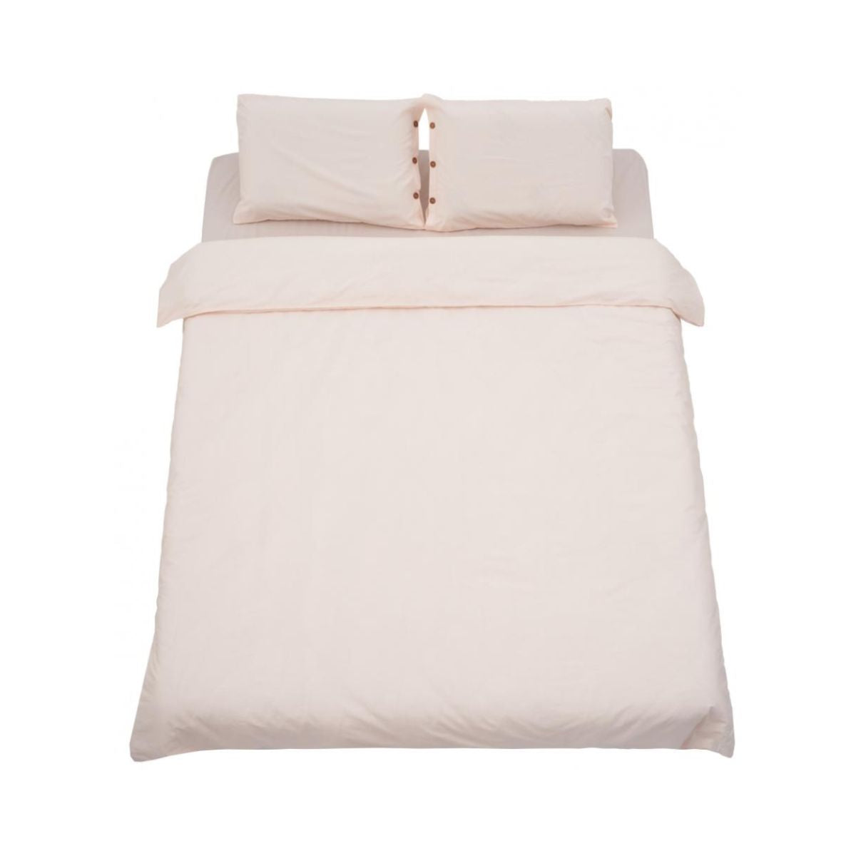 Lenjerie de pat din bumbac, pentru 2 persoane, 3 piese, crem, 1, hectarul.ro