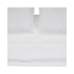 Lenjerie de pat din microfibra cu broderie, pentru 2 persoane, 4 piese, alb Tuffata