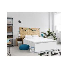 Lenjerie de pat din microfibra cu broderie, pentru 2 persoane, 4 piese, alb Tuffata