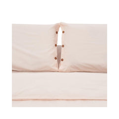 Lenjerie de pat din bumbac, pentru 2 persoane, 3 piese, crem