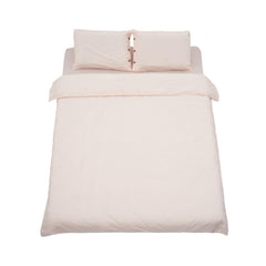 Lenjerie de pat din bumbac, pentru 2 persoane, 3 piese, crem