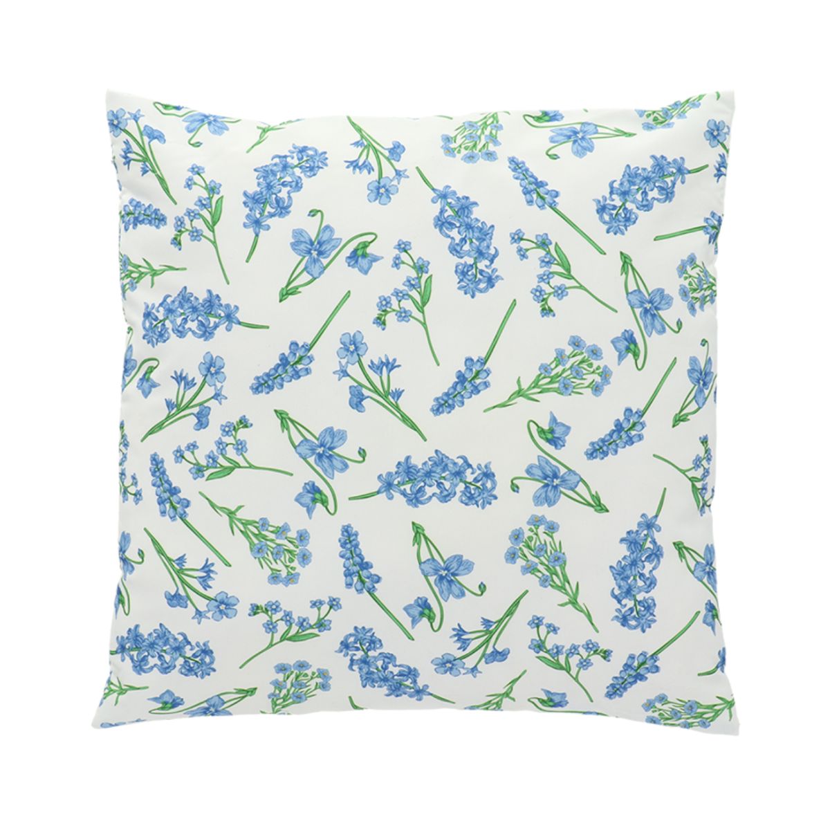 Perna de exterior cu flori albastre 49x49 cm, poliester, Esschert Design, 1, hectarul.ro