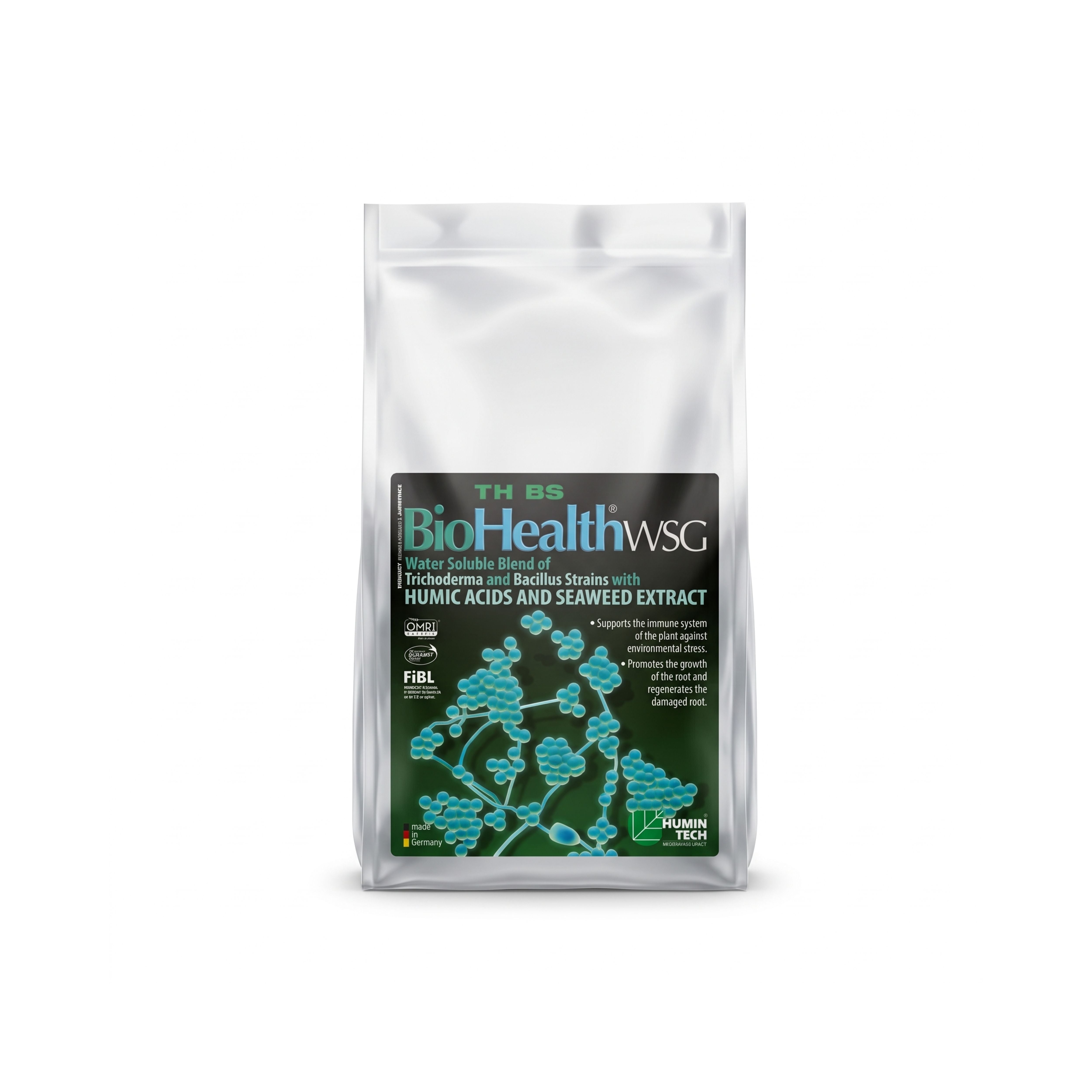 BioHealth TH BS WSG 1 kg biostimulator cu Trichoderma harzianum și Bacillus subtilis, 1, hectarul.ro