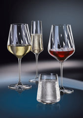 Set de 6 pahare pentru vin alb, din cristal de Bohemia, 485 ml, Crystal Winestar Spirale