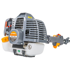 Motocoasă de tuns iarbă multifuncțională pe benzină 4 în 1 – coasă, ferăstrău, foarfece gard viu, Powermat PM-KSW-4HM, 4CP, 42cc