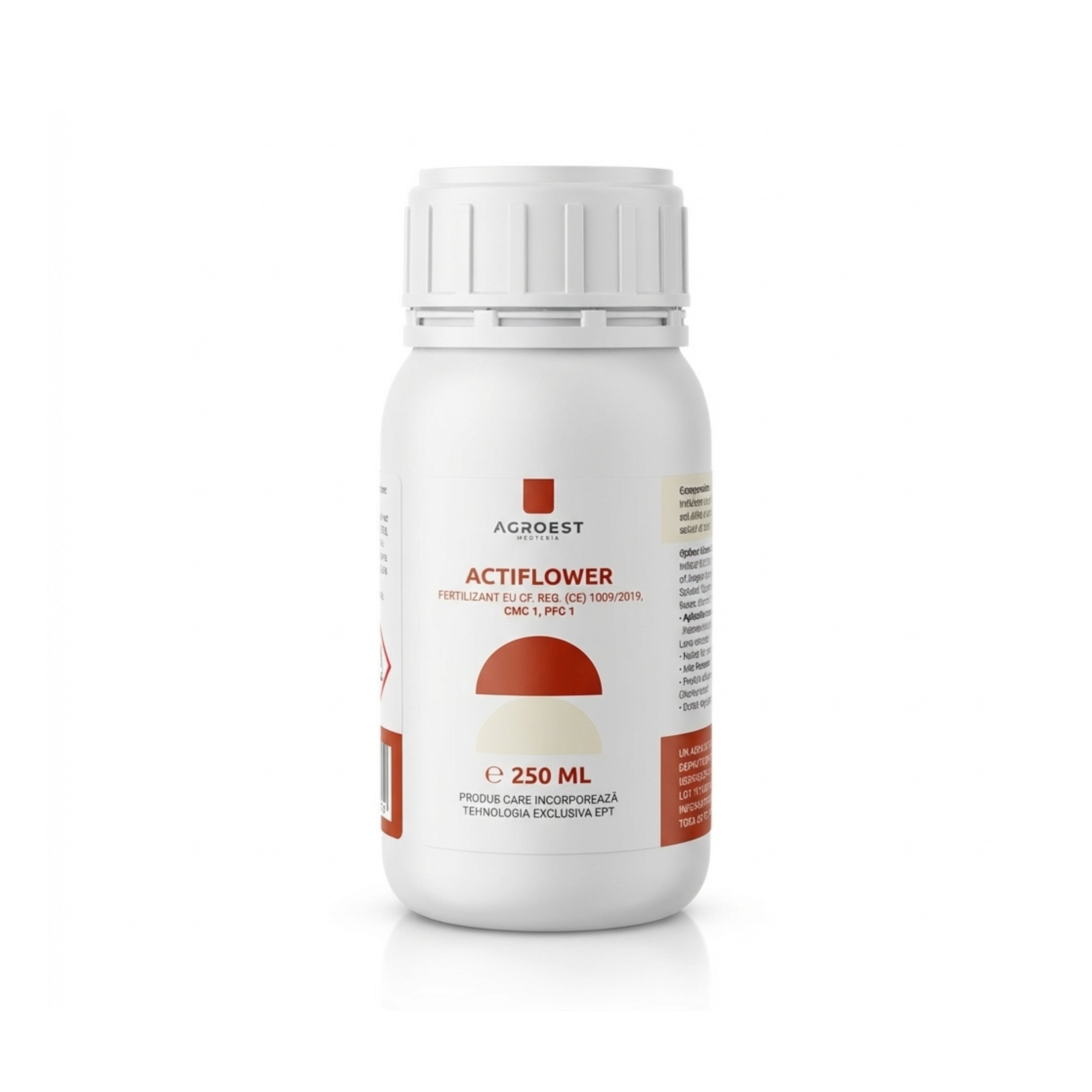 Biostimulator ecologic Actiflower 0,25 L cu polifenoli bor și molibden pentru înflorire polenizare și fructificare, 1, hectarul.ro