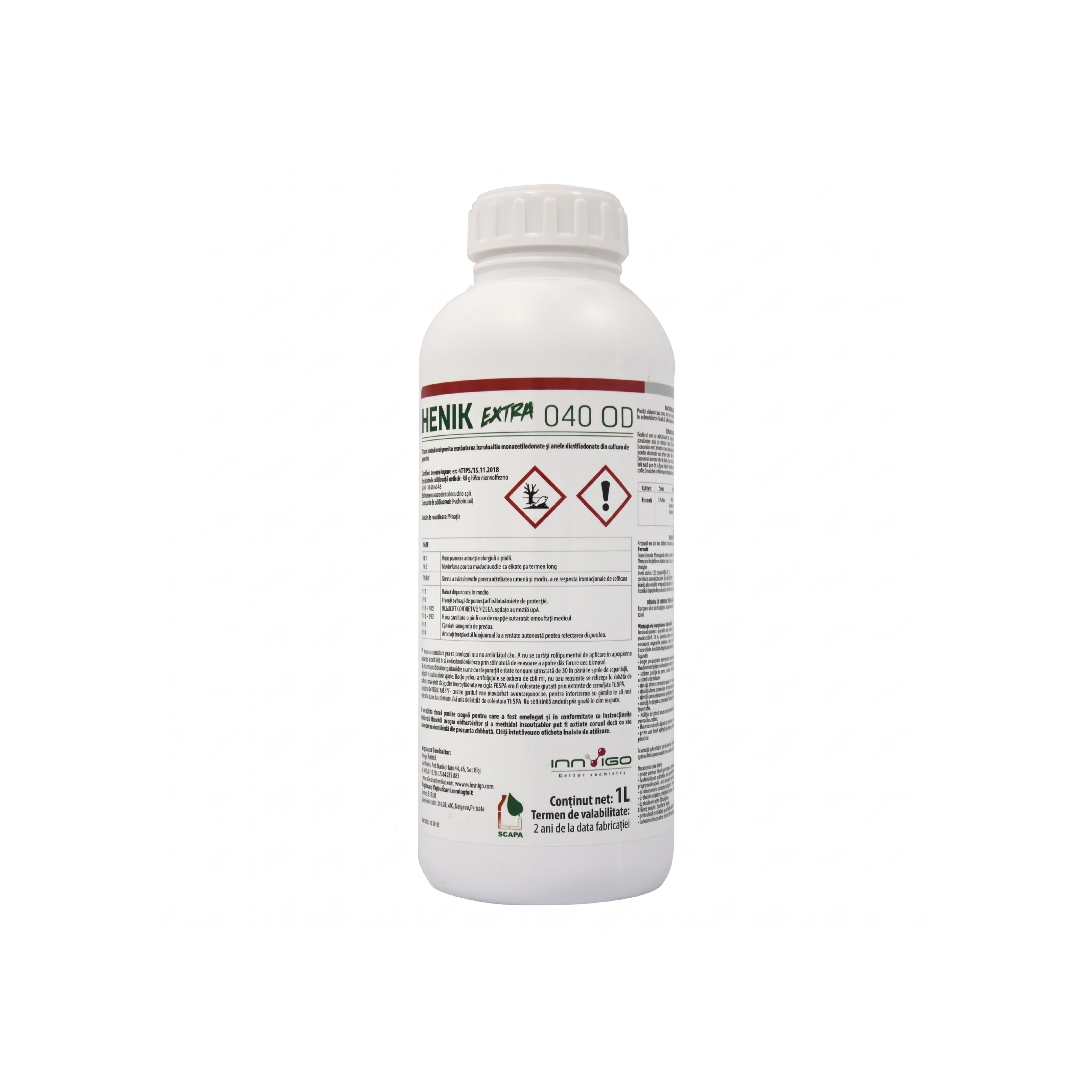 Erbicid Henik Extra 040 OD 1 L cu nicosulfuron 40 g/L pentru combaterea buruienilor din porumb, 1, hectarul.ro