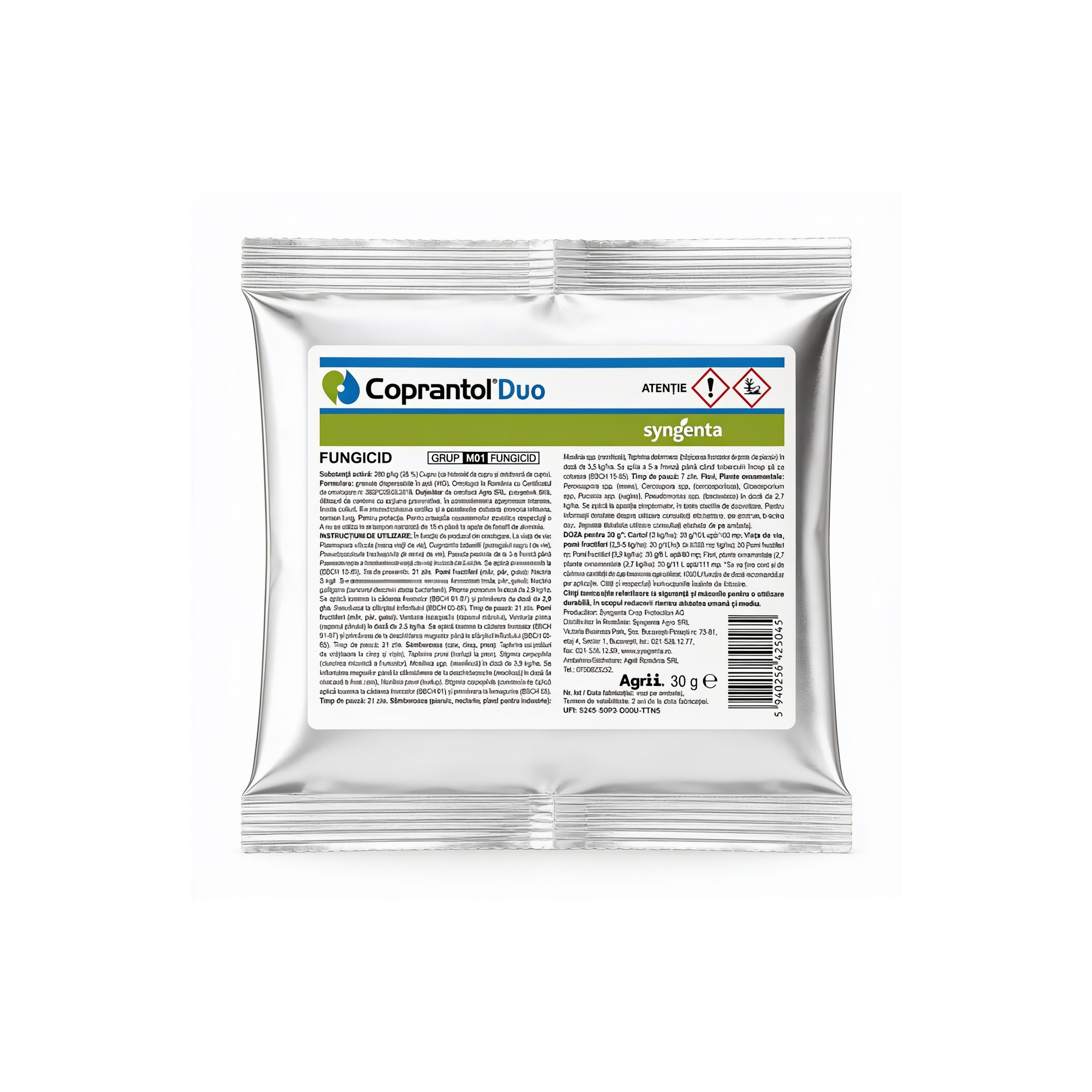 Fungicid Coprantol Duo 30 g Syngenta cu hidroxid și oxiclorură de cupru, 1, hectarul.ro