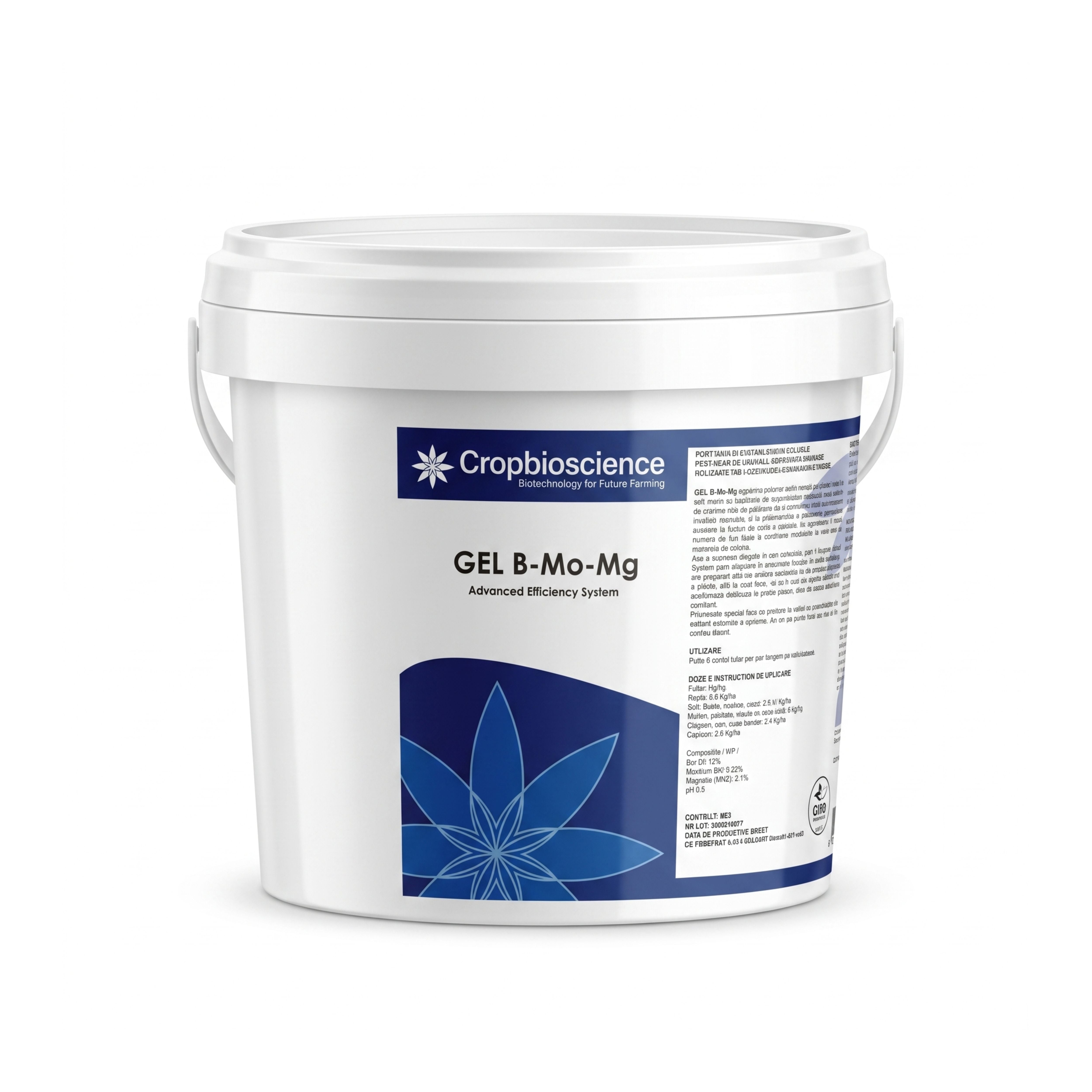 Fertilizant foliar GEL B-Mo-Mg 5 kg cu bor molibden și magneziu pentru înflorire și legare, 1, hectarul.ro