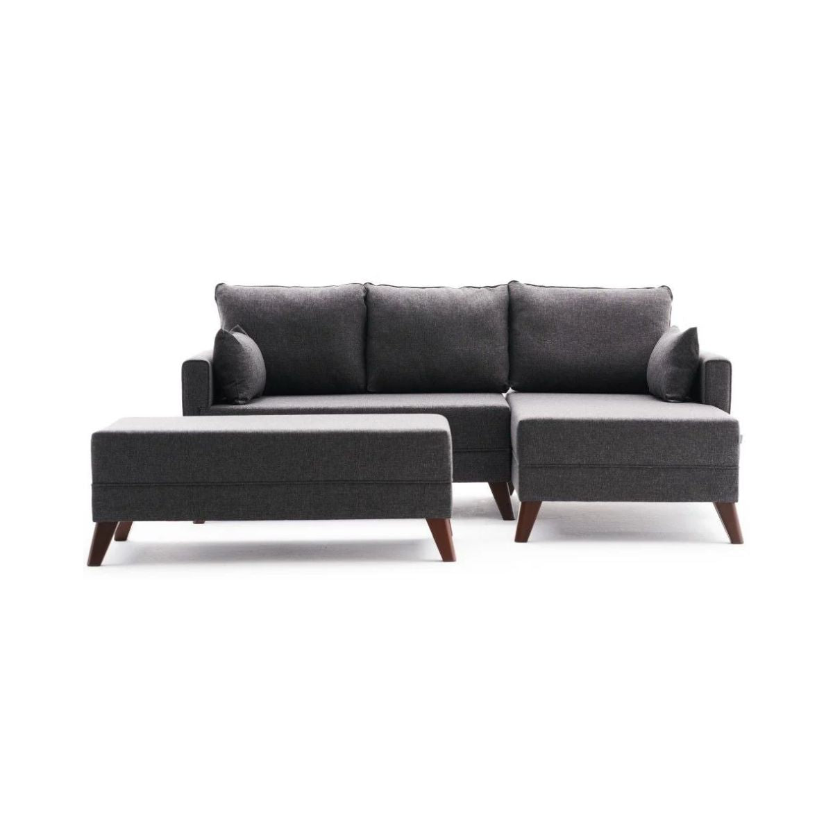 Coltar extensibil Bella Mini Corner Sofa Right - Anthracite, 1, hectarul.ro