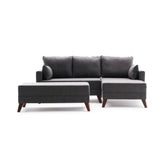 Hectarul - Coltar extensibil Bella Mini Corner Sofa Right - Anthracite