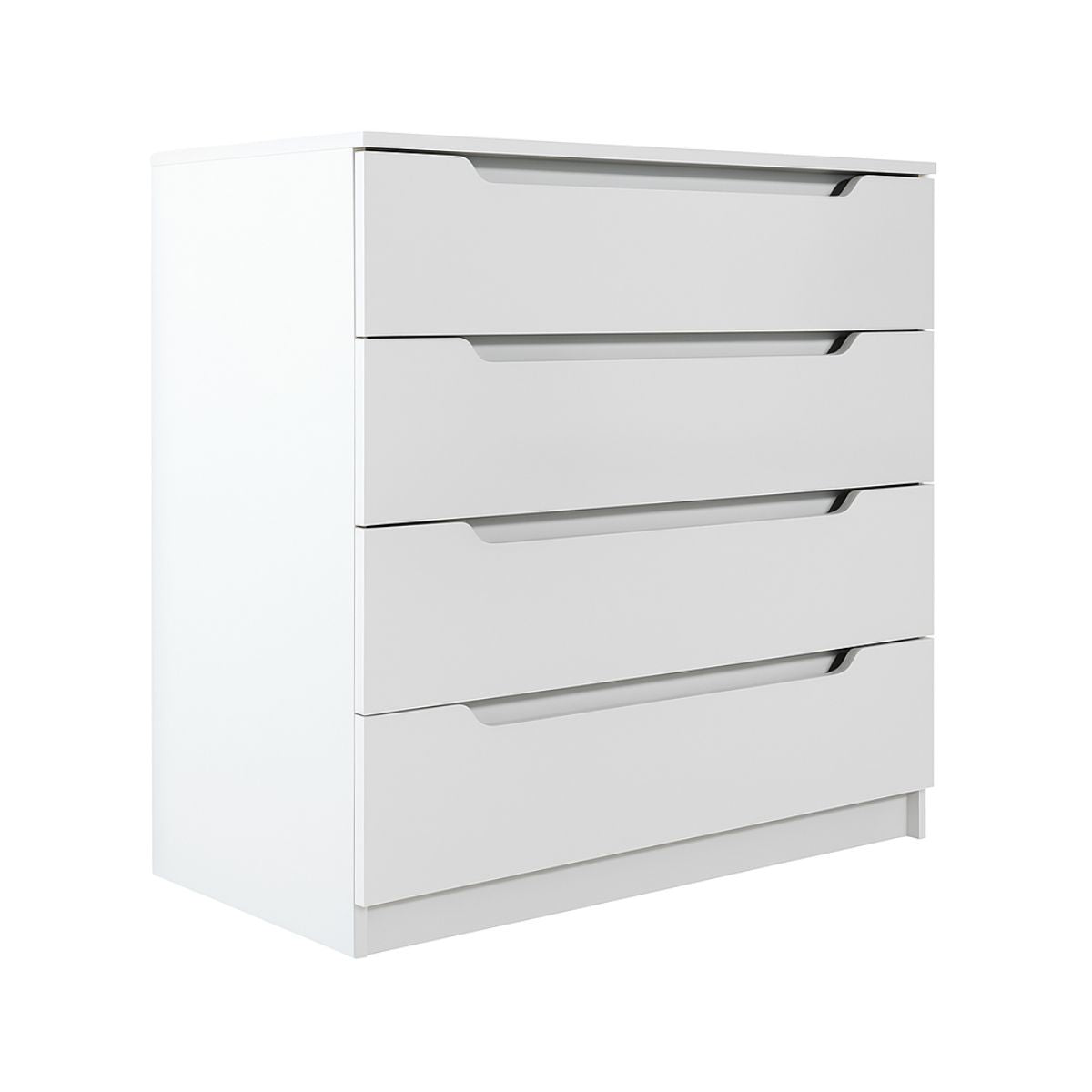 Comoda alba cu 4 sertare din PAL melaminat 94x90x45 cm Fulya Ipar, 1, hectarul.ro