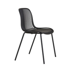 Scaun de living negru din polipropilena si metal Klara