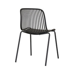 Scaun de living negru din polipropilena si metal Klara