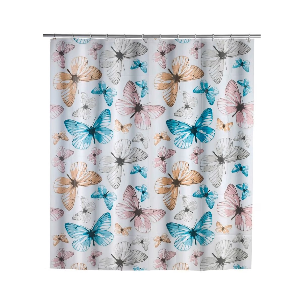 Perdea de dus din plastic 180x200 cm Butterfly Wenko, 1, hectarul.ro