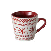 Hectarul - Cana de Craciun rosu/alb cu fulgi de zapada 190 ml Boltze