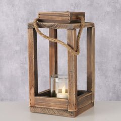 Felinar din lemn 14x14x28 cm Andra Boltze