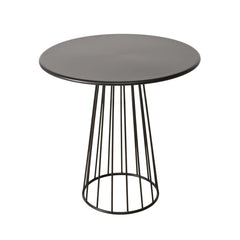 Masa de dining rotunda neagra din metal Ø75 cm Cinderella Boltze
