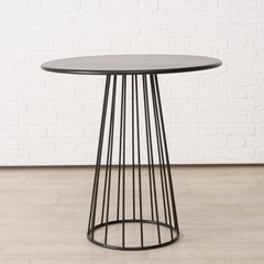 Masa de dining rotunda neagra din metal Ø75 cm Cinderella Boltze