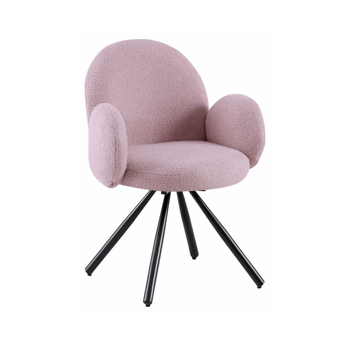 Scaun dining rotativ, lila-plum, tapiserie textil si cadru metalic, 60x63x87 cm Teddy HARO, 1, hectarul.ro