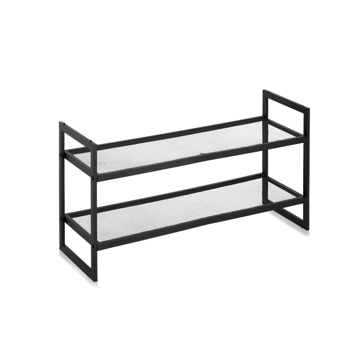 Suport de incaltaminte negru suprapozabil din metal 70x36x24 cm Shoe rack 2 shelves Zeller, 1, hectarul.ro