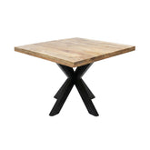 Hectarul - Masa de dining patrata din lemn de mango 120x120 cm Amani Star Haro