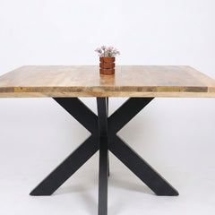 Masa de dining patrata din lemn de mango 120x120 cm Amani Star Haro