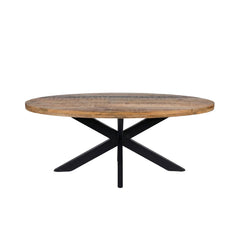 Masa de dining ovala din lemn de mango 180x90 cm Marine Star Haro