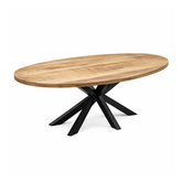 Hectarul - Masa de dining ovala din lemn de mango 180x90 cm Marine Star Haro