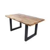 Hectarul - Masa de dining din lemn de mango 140x90 cm Tropical U Live Edge Look Haro