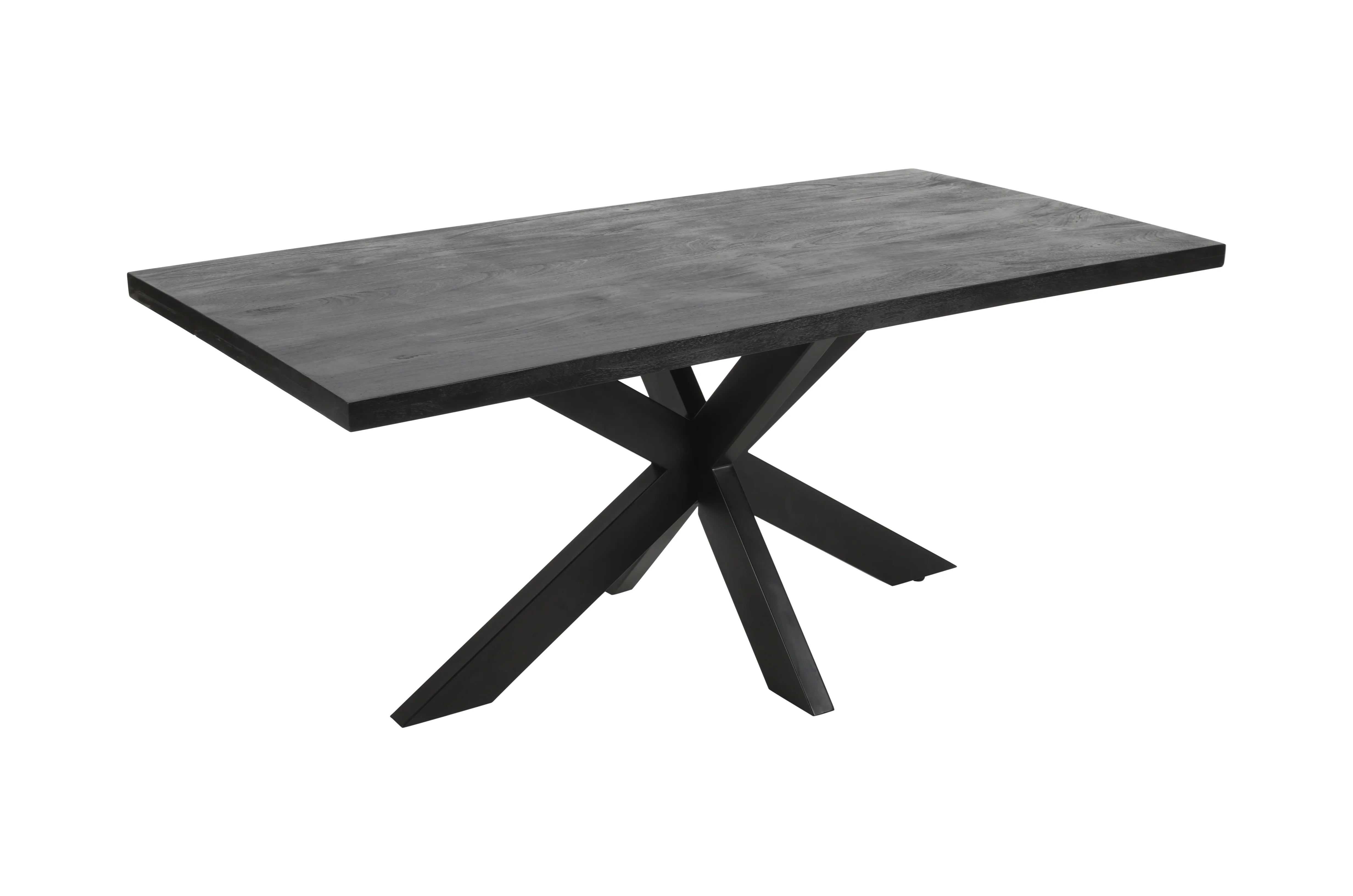 Masa de dining neagra 180x90 cm din lemn de mango Chakra Star Haro, 1, hectarul.ro